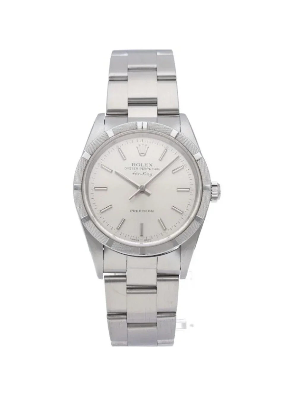 Rolex Air King Box SS Watch Silver Polished